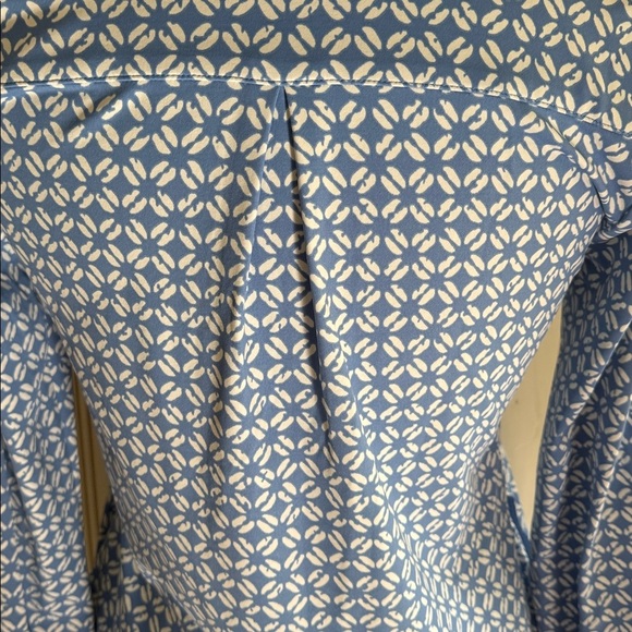 J. McLaughlin NWT Cagney Pullover Blue and White Geometric Long Sleeve Dress - Picture 8 of 13